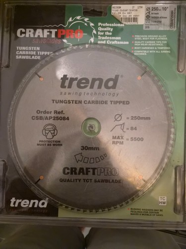 Trend 250mm 80t - 250mm, table